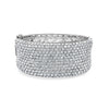 Vintage 20.40 CTW Round Cut Diamond Encrusted 14K White Gold Bangle Bracelet