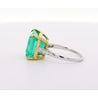 Vintage AGL Certified 11.28 Carat Colombian Emerald & Old Euro Cut Diamond Ring