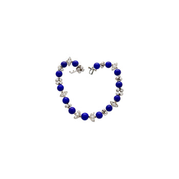 Vintage Art Deco Era Lapis & Diamond Platinum Bracelet – Assay Jewelers