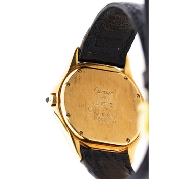 Vintage Cartier Cougar 116000R Watch 33mm in 18K Gold and Leather – Assay Jewelers