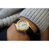 Vintage Cartier Cougar 116000R Watch 33mm in 18K Gold and Leather