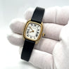 Vintage Cartier Gondole Watch 23mm with Factory Diamond Bezel and Leather strap