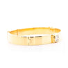 Vintage EGL Certified 2.01ct Brilliant Cut Diamond Bezel 18K Yellow Gold Bangle