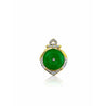 Vintage Jadeite Jade and Diamond Circular Pendant in 14k Gold