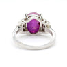 Vintage No Heat 7 Carat Purplish Pink Star Sapphire Platinum Art Deco Ring