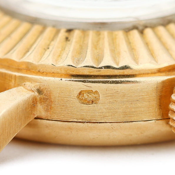 Vintage Omega 10382 17mm 14K Gold Fluted Bezel Manual Wind Ladies Watch