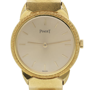 Vintage Piaget 924 24mm 18K Gold Diamond Champagne Dial Watch – Assay Jewelers