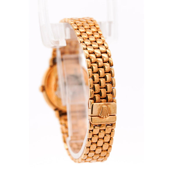 Vintage Rolex Cellini 6621 18K Yellow Gold White Dial Quartz Bracelet Watch