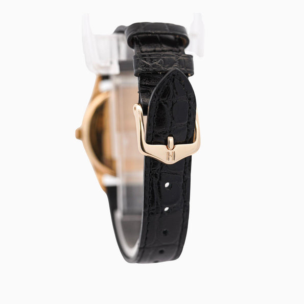 Vintage Rolex Precision 12325 Gold Manual Wind Sub Dial On Leather Watch