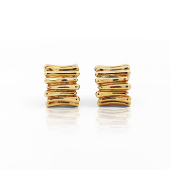 Vintage Tiffany & Co. Ribbed 18K Gold Ring & Earring Jewelry Set – Assay Jewelers