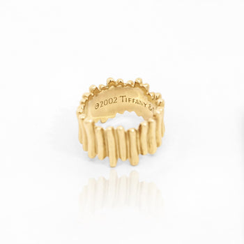 Vintage Tiffany & Co. Ribbed 18K Gold Ring & Earring Jewelry Set – Assay Jewelers