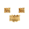 Vintage Tiffany & Co. Ribbed 18K Gold Ring & Earring Jewelry Set