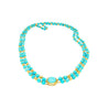 Vintage Turquoise and 14k Gold Bead & Pendant Necklace