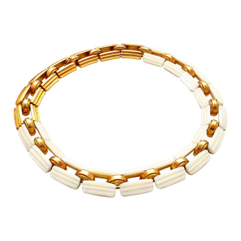 White Agate & 18K Yellow Gold Earring & Link Necklace Jewelry Set – Assay Jewelers
