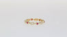 14K Gold Ruby and Diamond Bezel Stack Band 3MM Wavy Ring