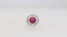 GIA Cert. 7.40 Carat Purplish Red Star Ruby & Diamond Art Deco Ballerina Ring