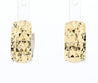 6mm Diamond Cut Reversible 14K Yellow To White Gold Huggie Hoop Earrings
