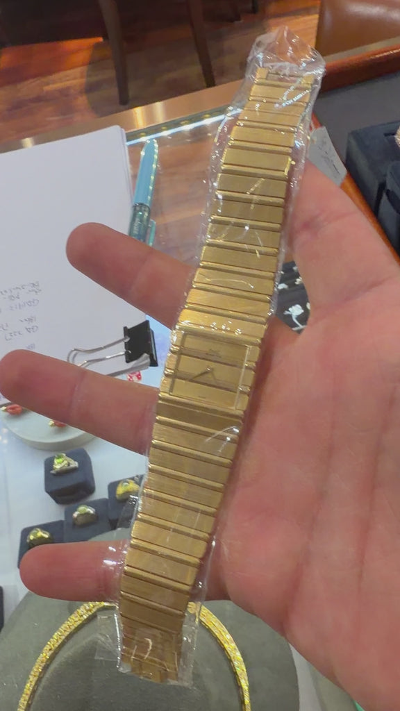 Vintage Piaget Polo 7131 C 701 18K Gold Integral Bracelet Watch