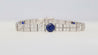 Antique Art Deco Platinum Filigree Blue Sapphire & Diamond Bracelet